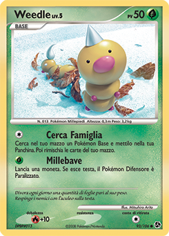 Weedle 093/106 — Incontri Leggendari (Italian Pokémon TCG card)