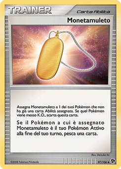 Amulet Coin 097/106 — Incontri Leggendari (Italian Pokémon TCG card)