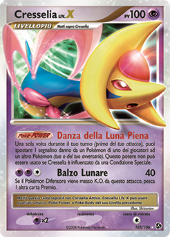 Cresselia LV.X 103/106 — Incontri Leggendari (Italian Pokémon TCG card)