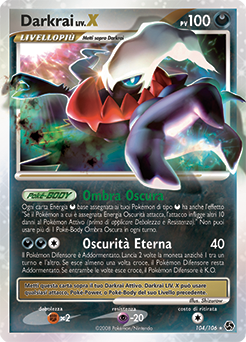 Darkrai LV.X 104/106 — Incontri Leggendari (Italian Pokémon TCG card)
