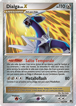 Dialga LV.X 105/106 — Incontri Leggendari (Italian Pokémon TCG card)