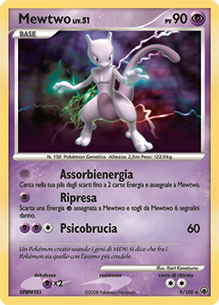 Mewtwo 009/100 — Alba Suprema (Italian Pokémon TCG card)