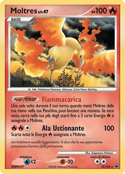 Moltres 010/100 — Alba Suprema (Italian Pokémon TCG card)