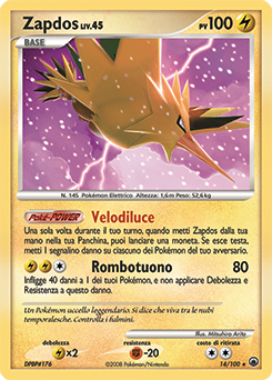 Zapdos 014/100 — Alba Suprema (Italian Pokémon TCG card)