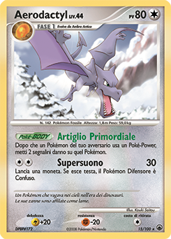 Aerodactyl 015/100 — Alba Suprema (Italian Pokémon TCG card)