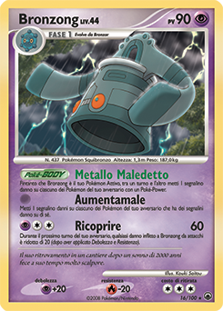 Bronzong 016/100 — Alba Suprema (Italian Pokémon TCG card)