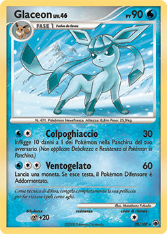 Glaceon 020/100 — Alba Suprema (Italian Pokémon TCG card)