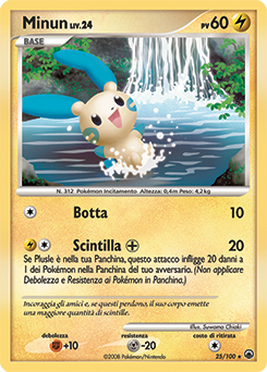 Minun 025/100 — Alba Suprema (Italian Pokémon TCG card)