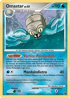 Omastar 026/100 — Alba Suprema (Italian Pokémon TCG card)