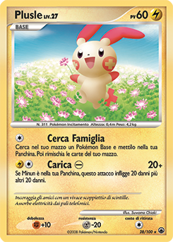 Plusle 028/100 — Alba Suprema (Italian Pokémon TCG card)