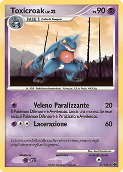 Toxicroak 031/100 — Alba Suprema (Italian Pokémon TCG card)