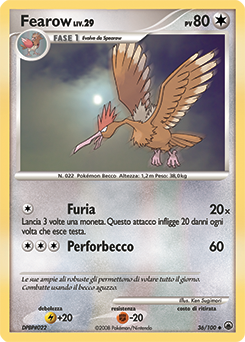 Fearow 036/100 — Alba Suprema (Italian Pokémon TCG card)