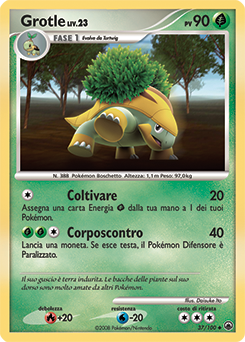 Grotle 037/100 — Alba Suprema (Italian Pokémon TCG card)