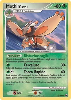 Mothim 042/100 — Alba Suprema (Italian Pokémon TCG card)