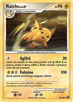 Raichu 045/100 — Alba Suprema (Italian Pokémon TCG card)