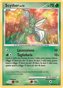 Scyther 046/100 — Alba Suprema (Italian Pokémon TCG card)