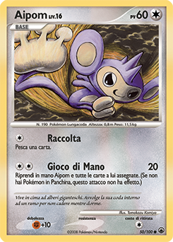 Aipom 050/100 — Alba Suprema (Italian Pokémon TCG card)