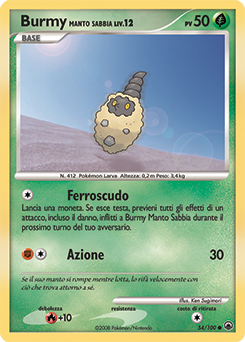 Burmy Sandy Cloak 054/100 — Alba Suprema (Italian Pokémon TCG card)