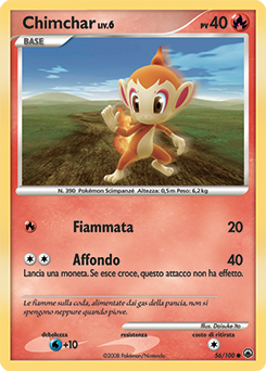 Chimchar 056/100 — Alba Suprema (Italian Pokémon TCG card)
