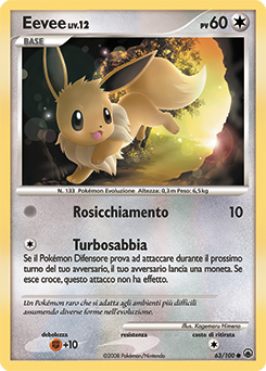 Eevee 063/100 — Alba Suprema (Italian Pokémon TCG card)