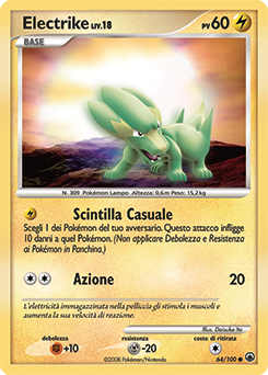 Electrike 064/100 — Alba Suprema (Italian Pokémon TCG card)
