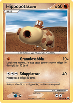 Hippopotas 066/100 — Alba Suprema (Italian Pokémon TCG card)