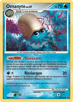 Omanyte 069/100 — Alba Suprema (Italian Pokémon TCG card)
