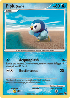 Piplup 071/100 — Alba Suprema (Italian Pokémon TCG card)
