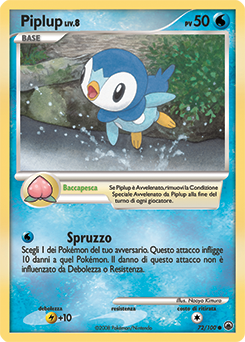 Piplup 072/100 — Alba Suprema (Italian Pokémon TCG card)