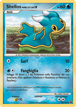 Shellos East Sea 073/100 — Alba Suprema (Italian Pokémon TCG card)