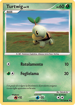 Turtwig 077/100 — Alba Suprema (Italian Pokémon TCG card)