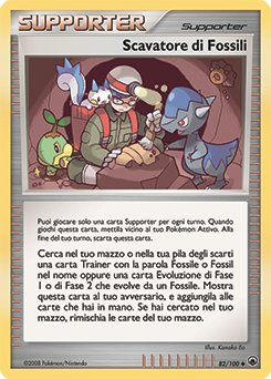 Fossil Excavator 082/100 — Alba Suprema (Italian Pokémon TCG card)