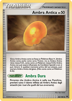 Old Amber 084/100 — Alba Suprema (Italian Pokémon TCG card)