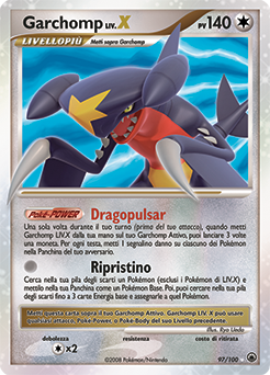 Garchomp LV.X 097/100 — Alba Suprema (Italian Pokémon TCG card)