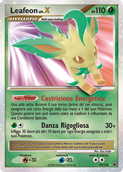 Leafeon LV.X 099/100 — Alba Suprema (Italian Pokémon TCG card)