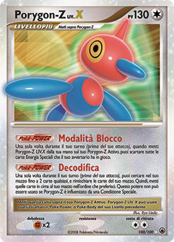 Porygon-Z LV.X 100/100 — Alba Suprema (Italian Pokémon TCG card)