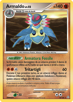 Armaldo 018/146 — Il Risveglio dei Miti (Italian Pokémon TCG card)