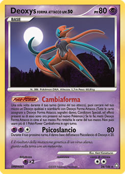 Deoxys Attack Forme 024/146 — Il Risveglio dei Miti (Italian Pokémon TCG card)