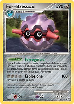 Forretress 028/146 — Il Risveglio dei Miti (Italian Pokémon TCG card)