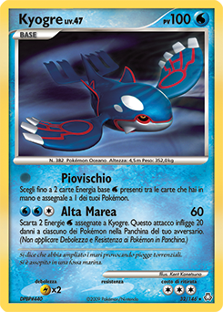 Kyogre 032/146 — Il Risveglio dei Miti (Italian Pokémon TCG card)
