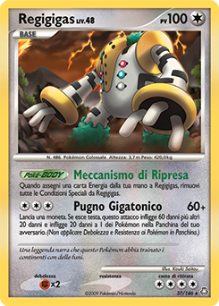 Regigigas 037/146 — Il Risveglio dei Miti (Italian Pokémon TCG card)
