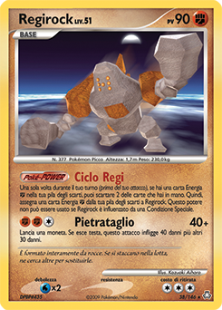 Regirock 038/146 — Il Risveglio dei Miti (Italian Pokémon TCG card)