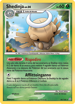 Shedinja 040/146 — Il Risveglio dei Miti (Italian Pokémon TCG card)