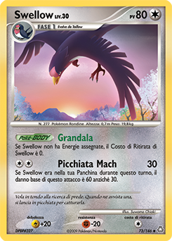 Swellow 073/146 — Il Risveglio dei Miti (Italian Pokémon TCG card)