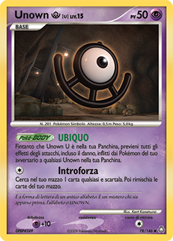Unown U 078/146 — Il Risveglio dei Miti (Italian Pokémon TCG card)