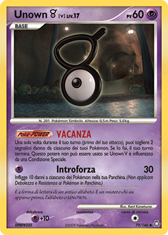 Unown V 079/146 — Il Risveglio dei Miti (Italian Pokémon TCG card)