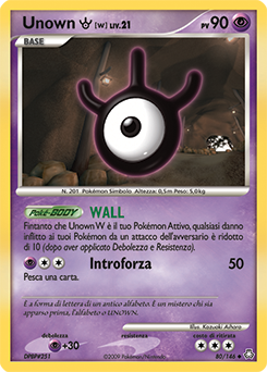 Unown W 080/146 — Il Risveglio dei Miti (Italian Pokémon TCG card)