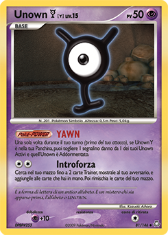Unown Y 081/146 — Il Risveglio dei Miti (Italian Pokémon TCG card)