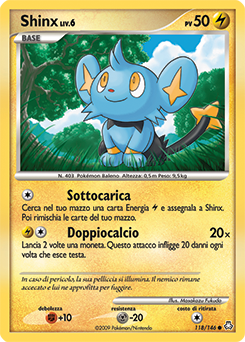 Shinx 118/146 — Il Risveglio dei Miti (Italian Pokémon TCG card)
