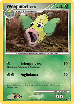 Weepinbell 127/146 — Il Risveglio dei Miti (Italian Pokémon TCG card)